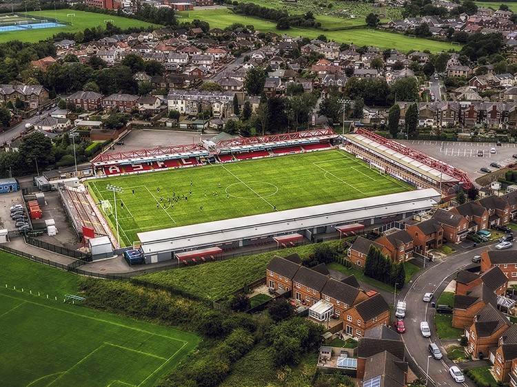 Aerial Photograph of Accrington Stanley - Crown Ground