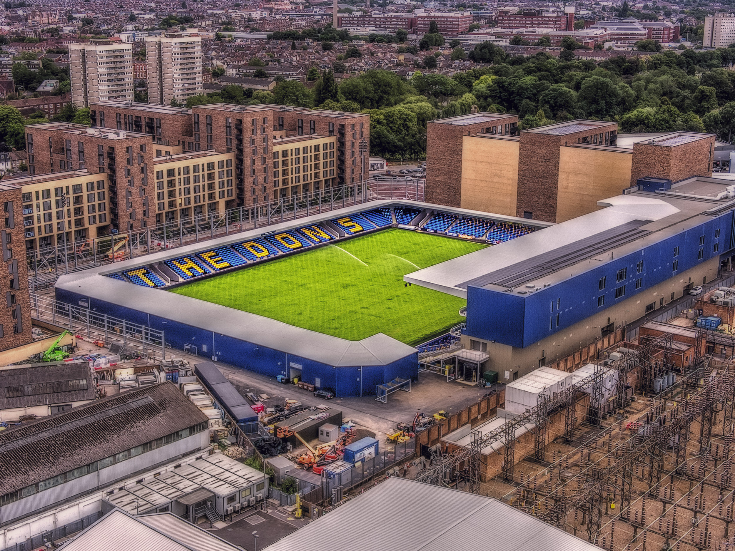 Aerial Photograph of AFC Wimbledon - Plough Lane