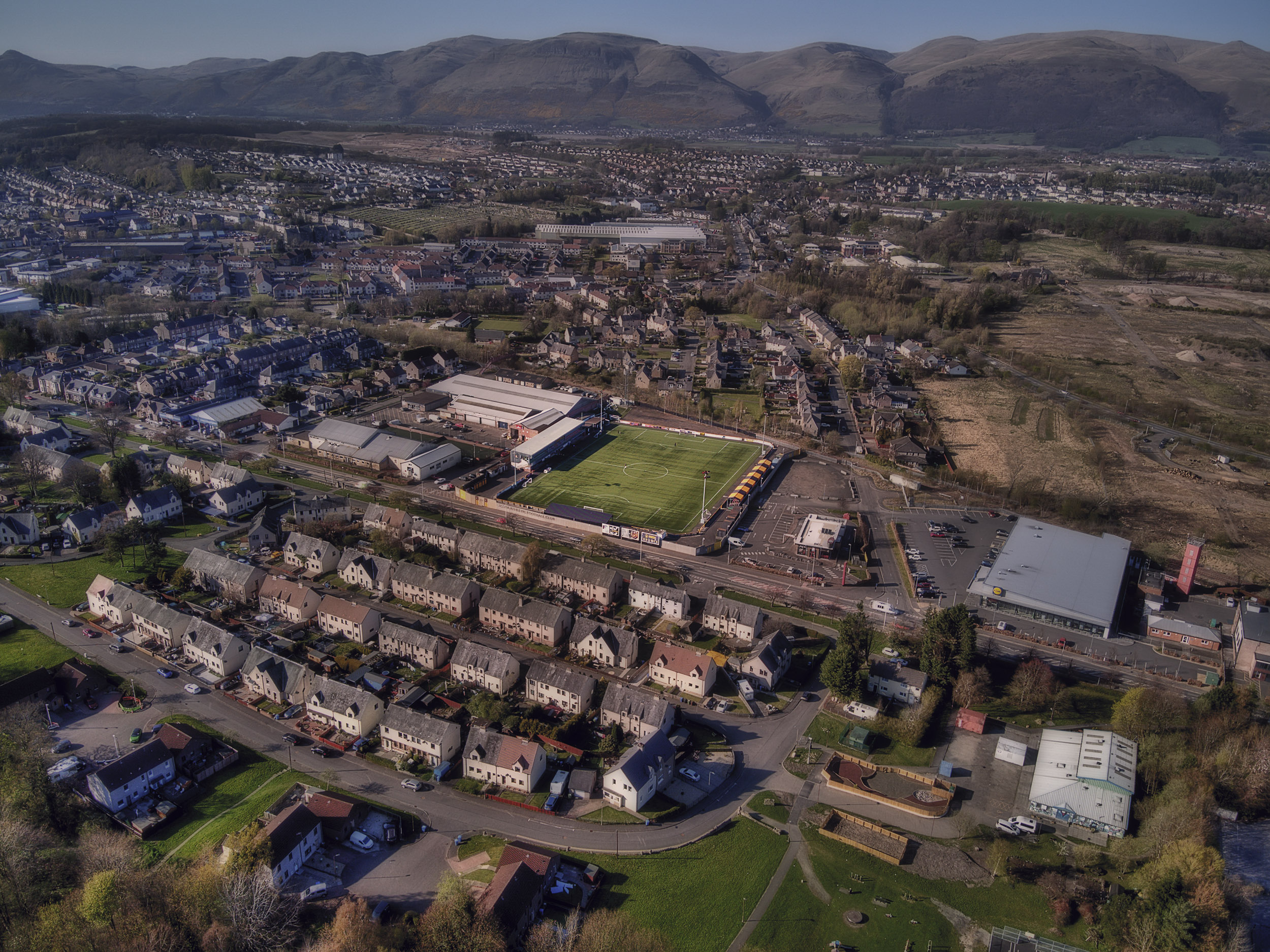 Aerial Photograph of Alloa Athletic - Recreation Park