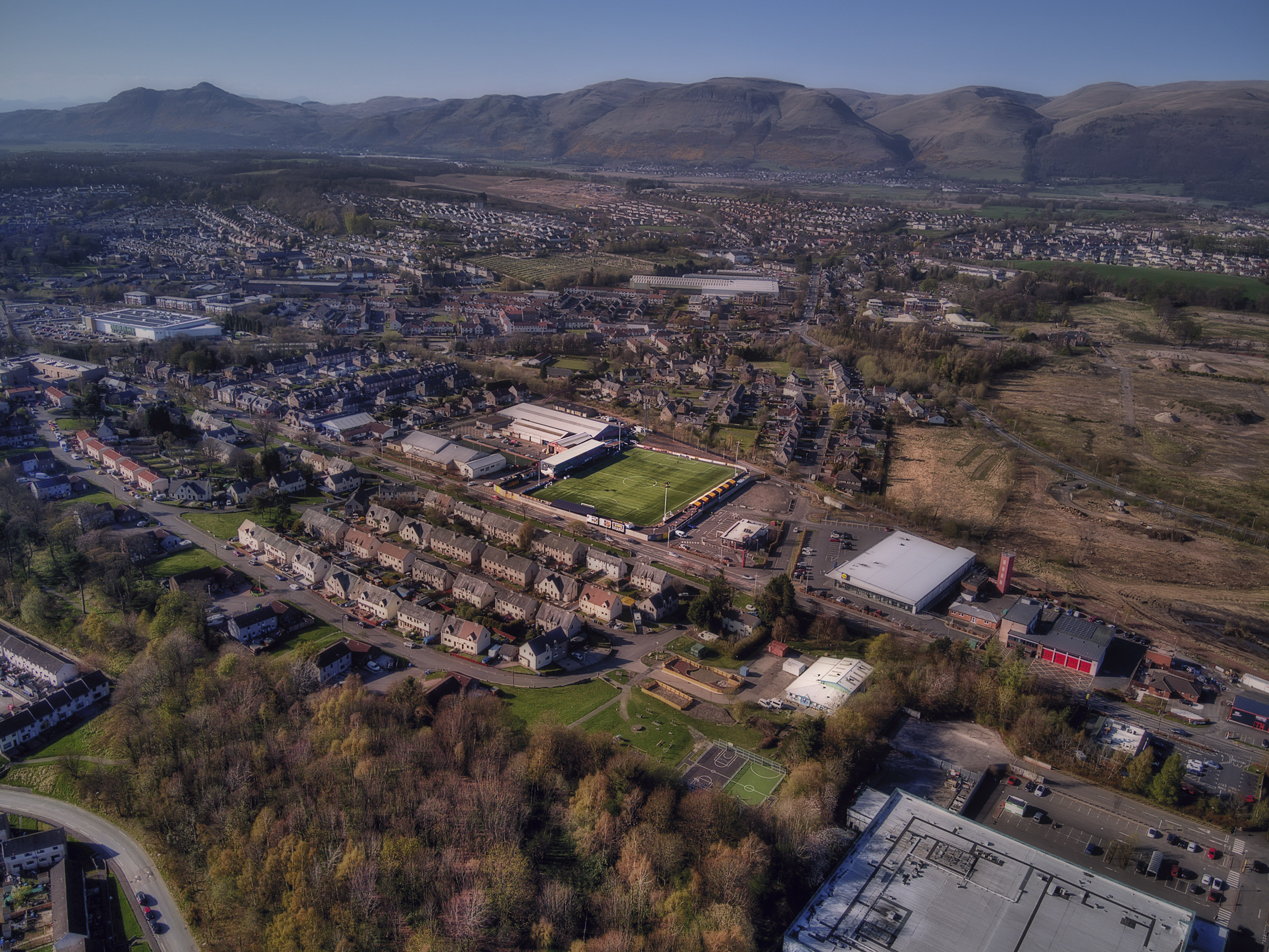 Aerial Photograph of Alloa Athletic - Recreation Park