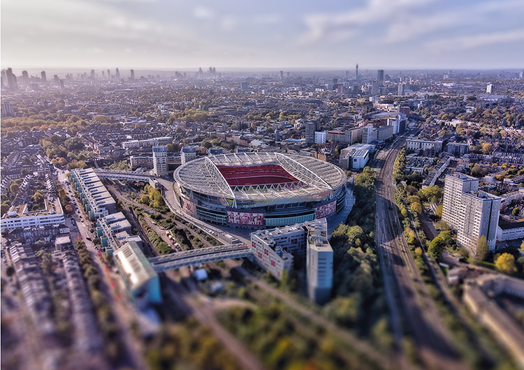 Aerial Photograph of Arsenal - Emirates Stadium