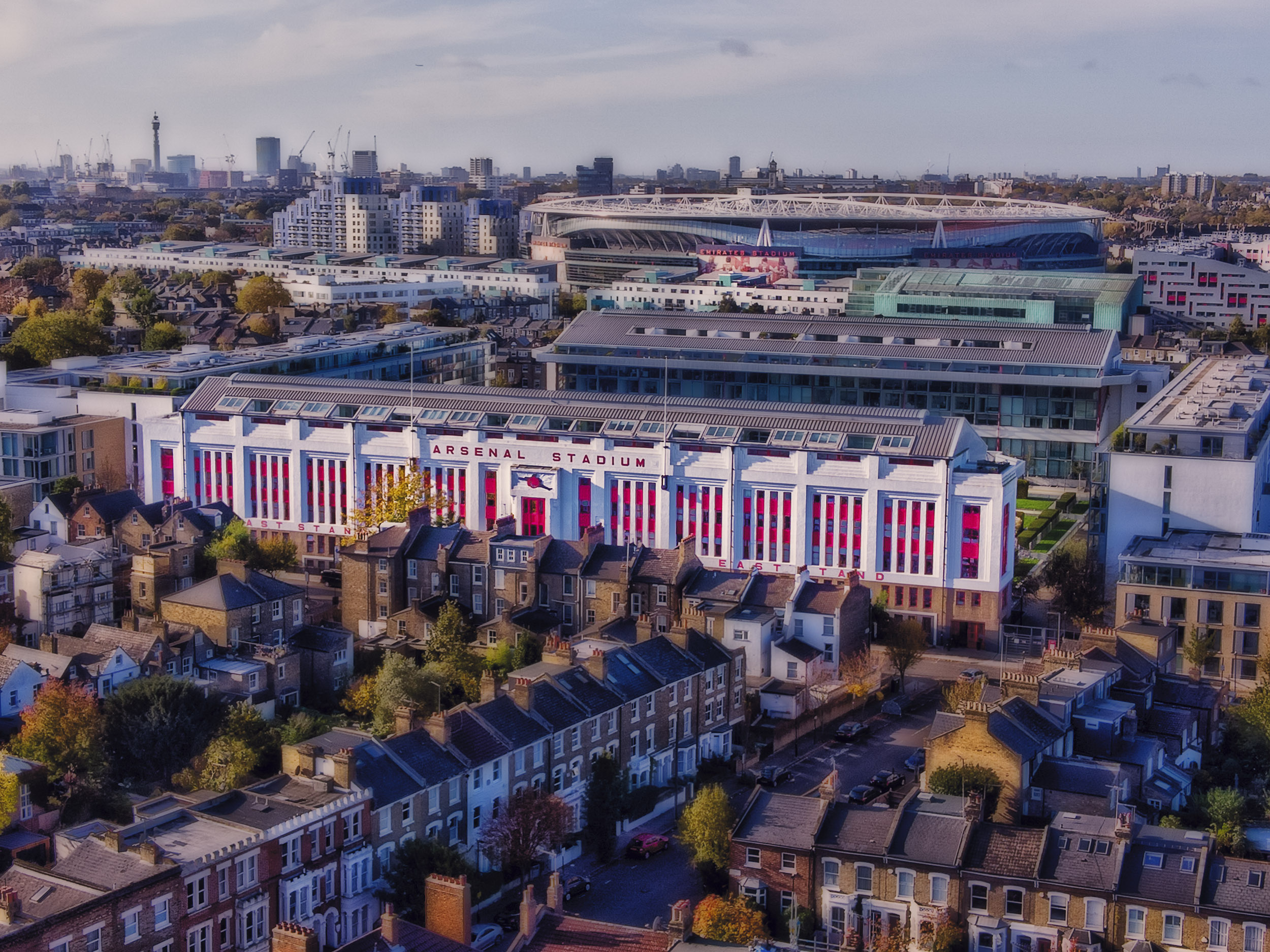 Aerial Photograph of Arsenal - Emirates Stadium