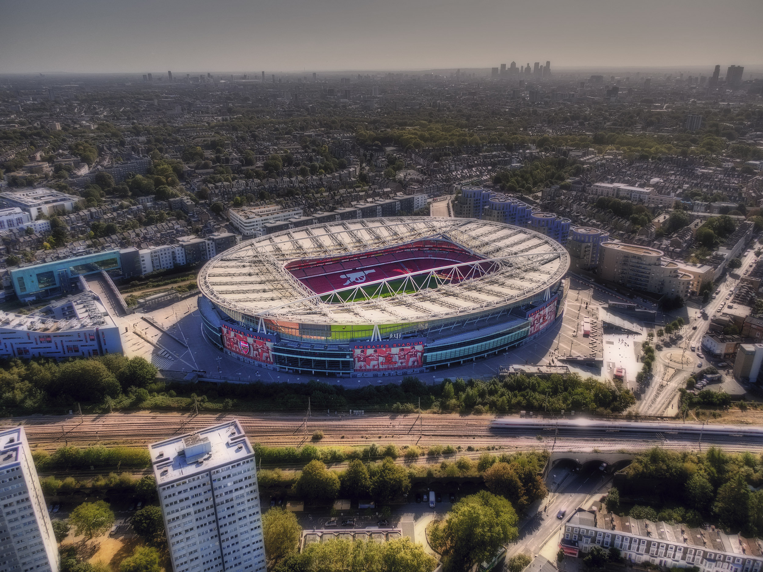 Aerial Photograph of Arsenal - Emirates Stadium