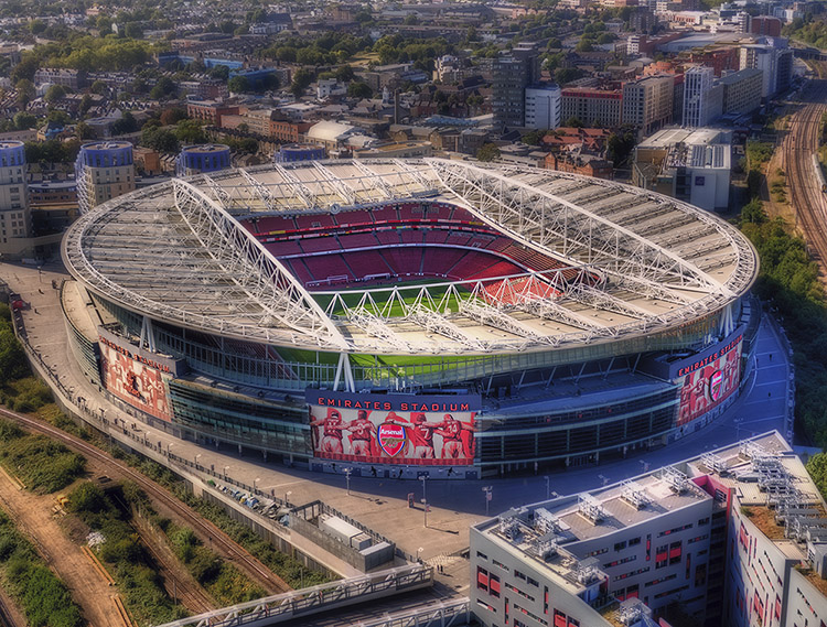 Aerial Photograph of Arsenal - Emirates Stadium