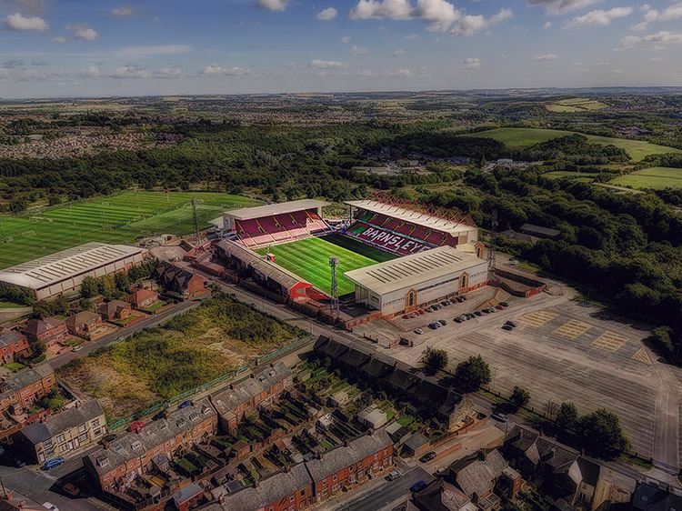 Aerial Photograph of Barnsley - Oakwell