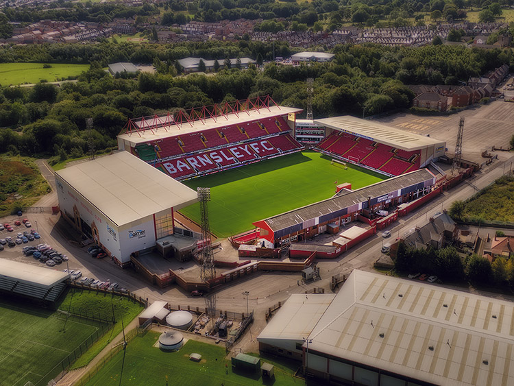 Aerial Photograph of Barnsley - Oakwell