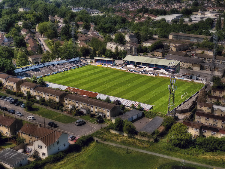 Aerial Photograph of Bath City - Twerton Park