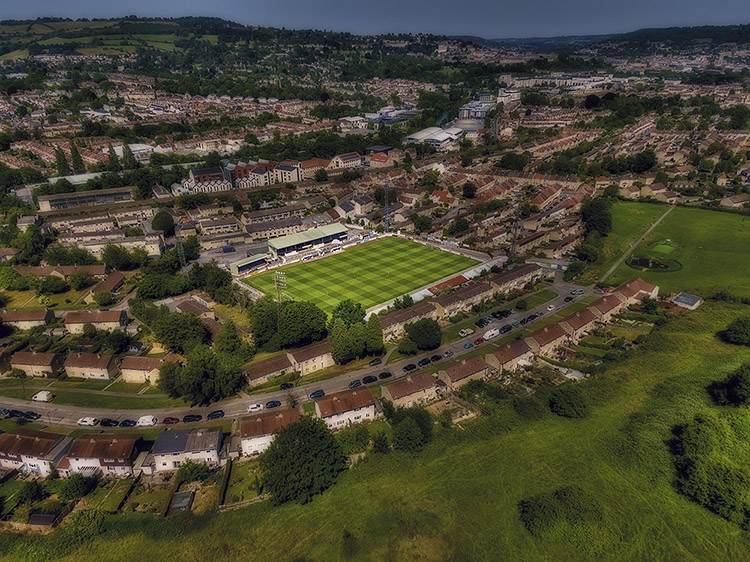 Aerial Photograph of Bath City - Twerton Park