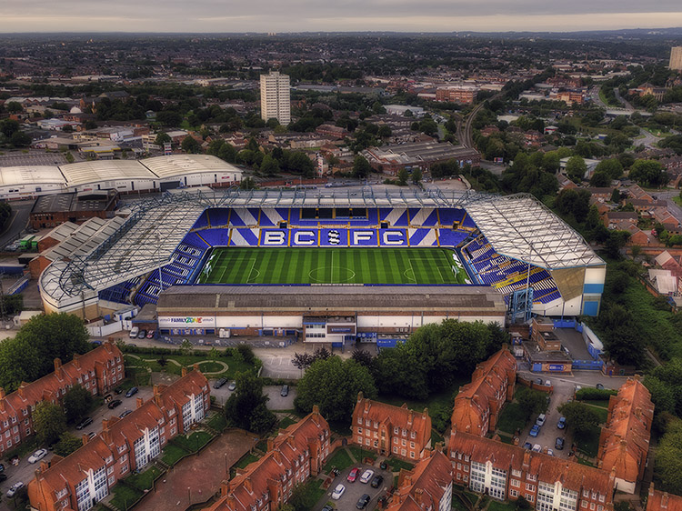 Aerial Photograph of Birmingham City - St Andrews