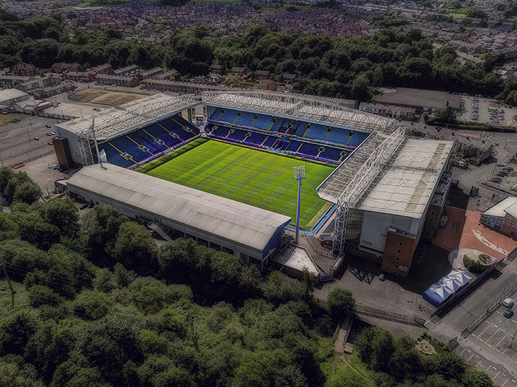 Aerial Photograph of Blackburn Rovers - Ewood Park