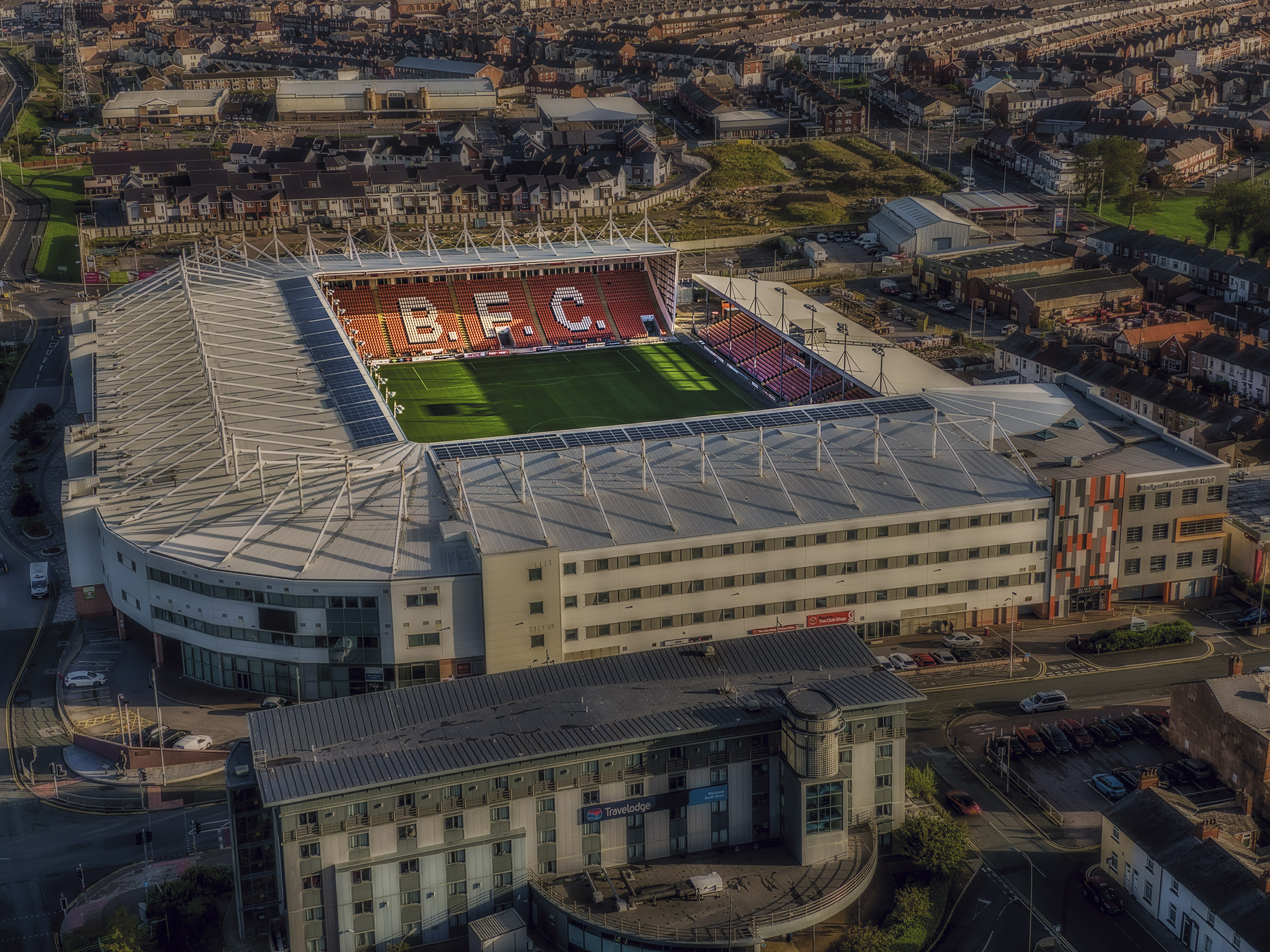 Aerial Photograph of Blackpool - Bloomfield Road