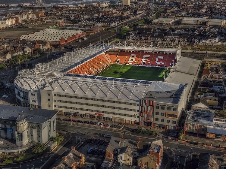 Aerial Photograph of Blackpool - Bloomfield Road