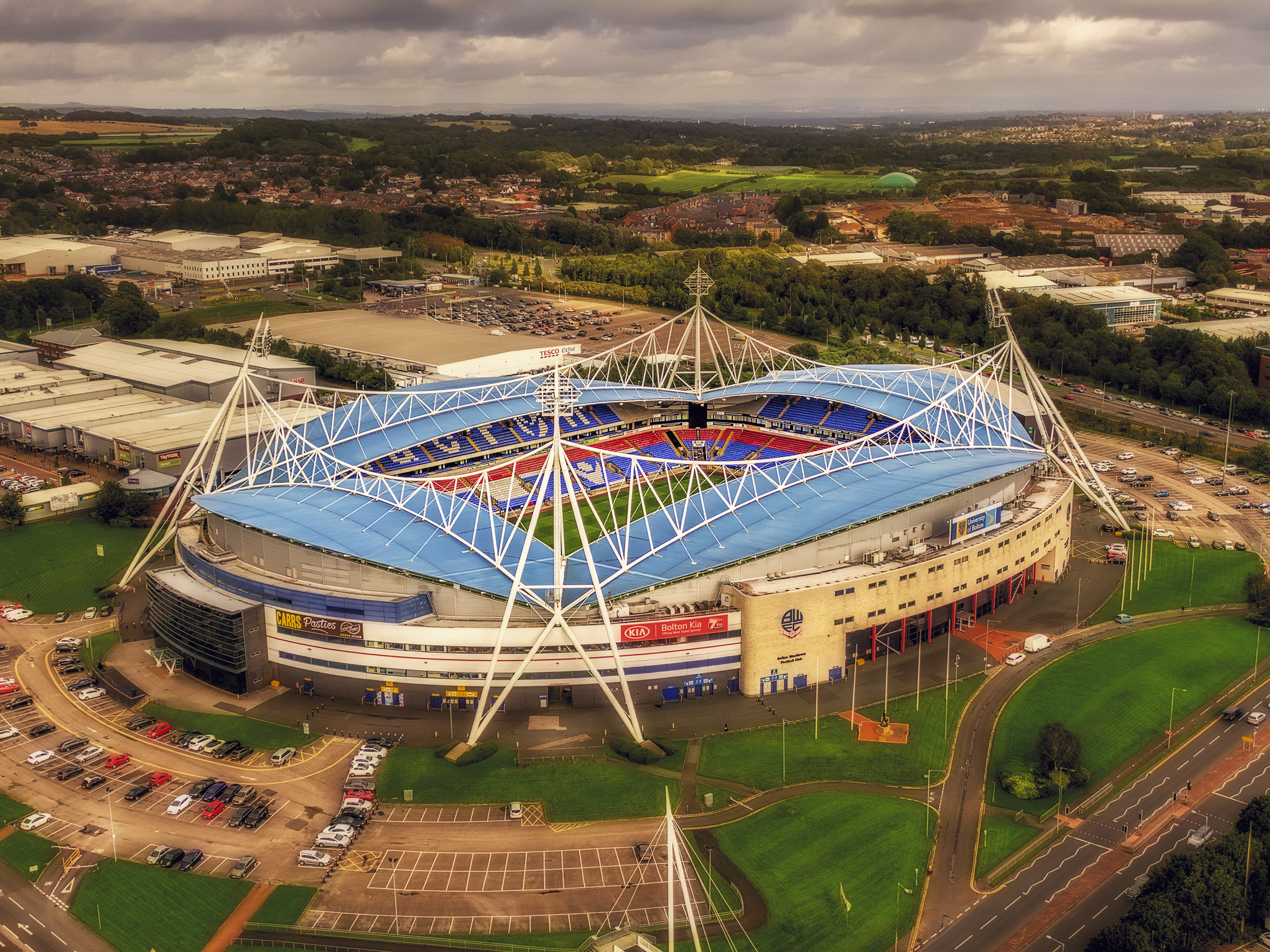Aerial Photograph of Bolton Wanderers - Macron Stadium