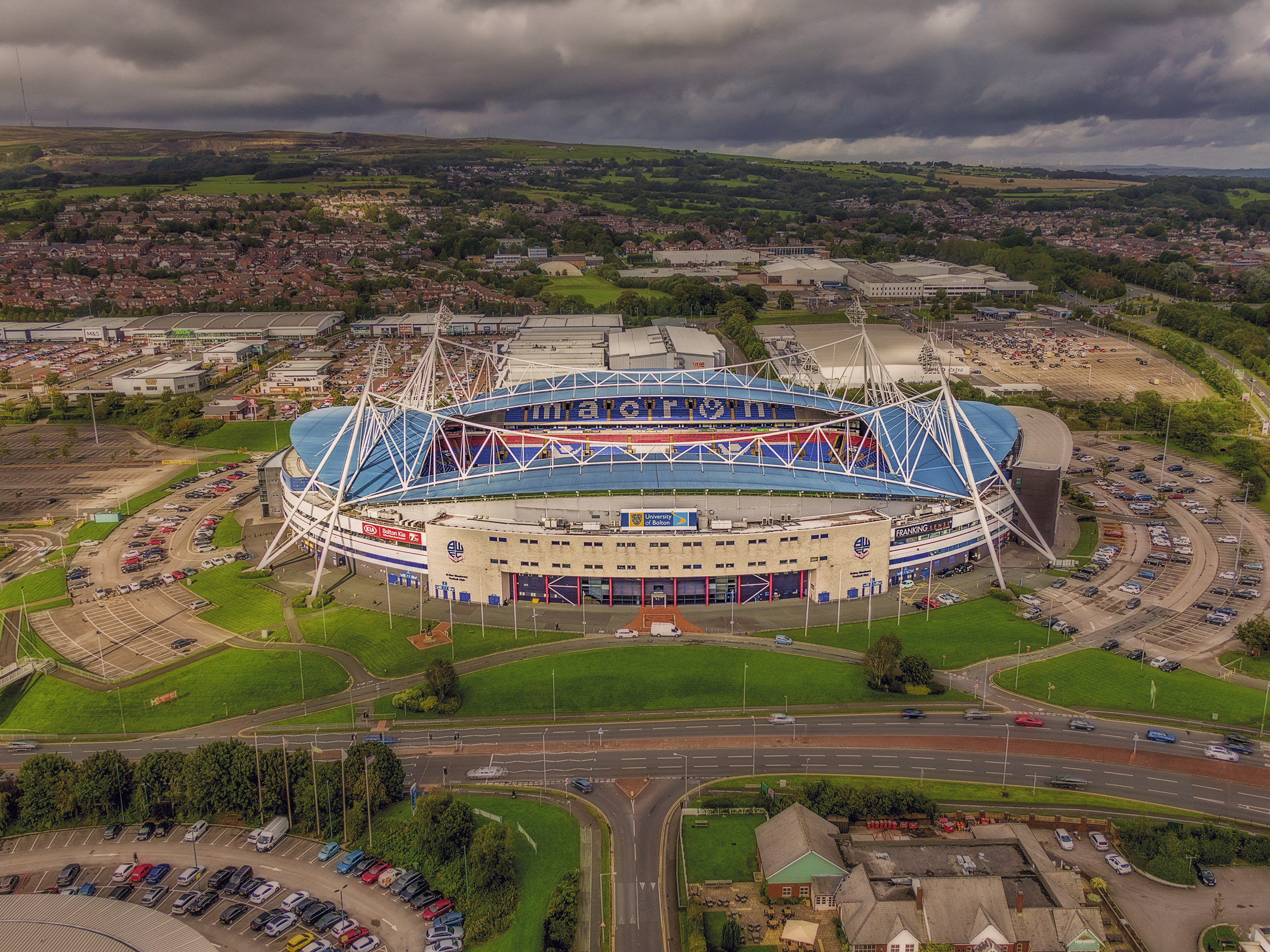 Aerial Photograph of Bolton Wanderers - Macron Stadium