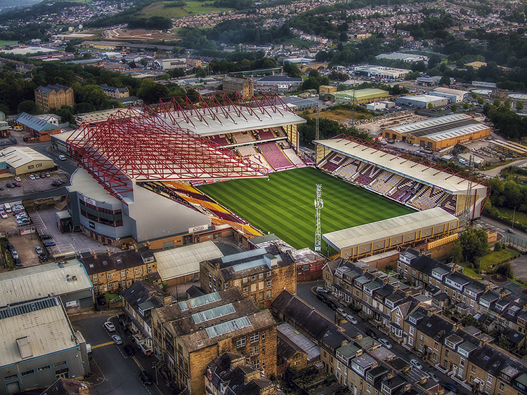 Aerial Photograph of Bradford City - Valley Parade