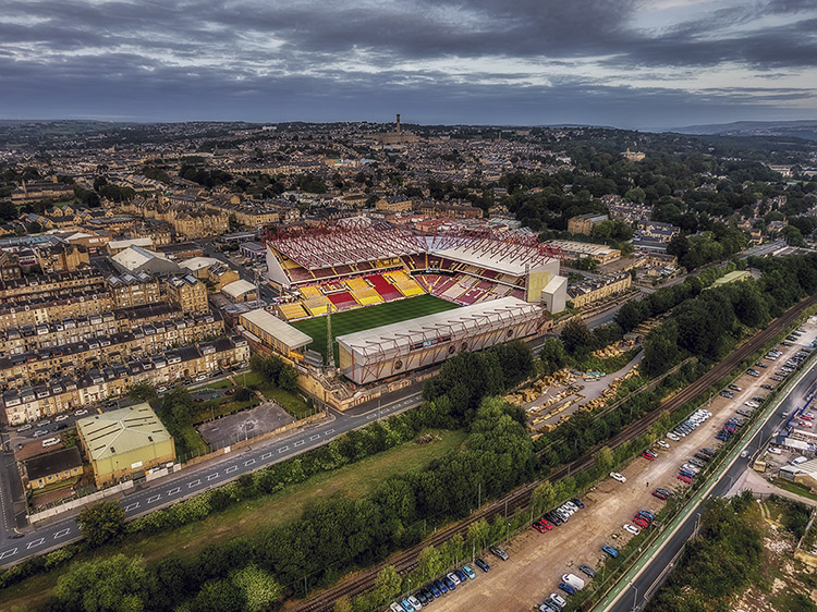 Aerial Photograph of Bradford City - Valley Parade