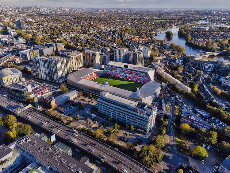 Aerial Photograph of Brentford - Brentford Community Stadium