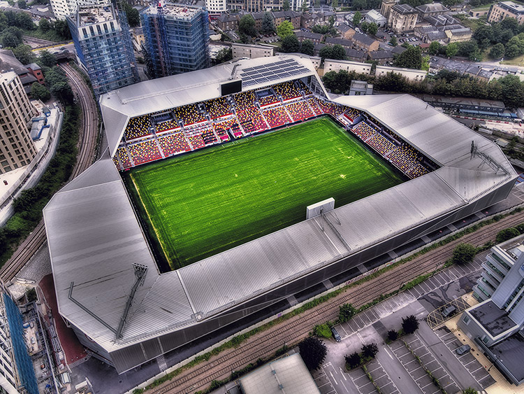 Aerial Photograph of Brentford - Brentford Community Stadium