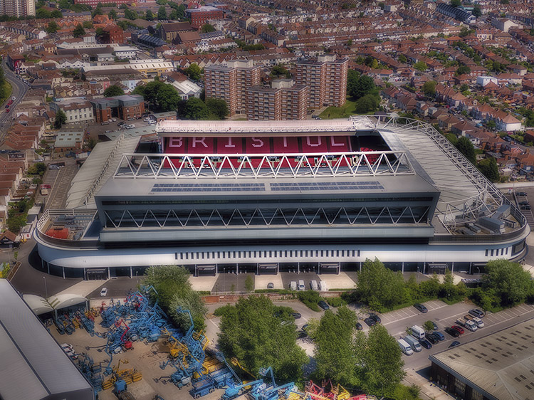 Aerial Photograph of Bristol City - Ashton Gate