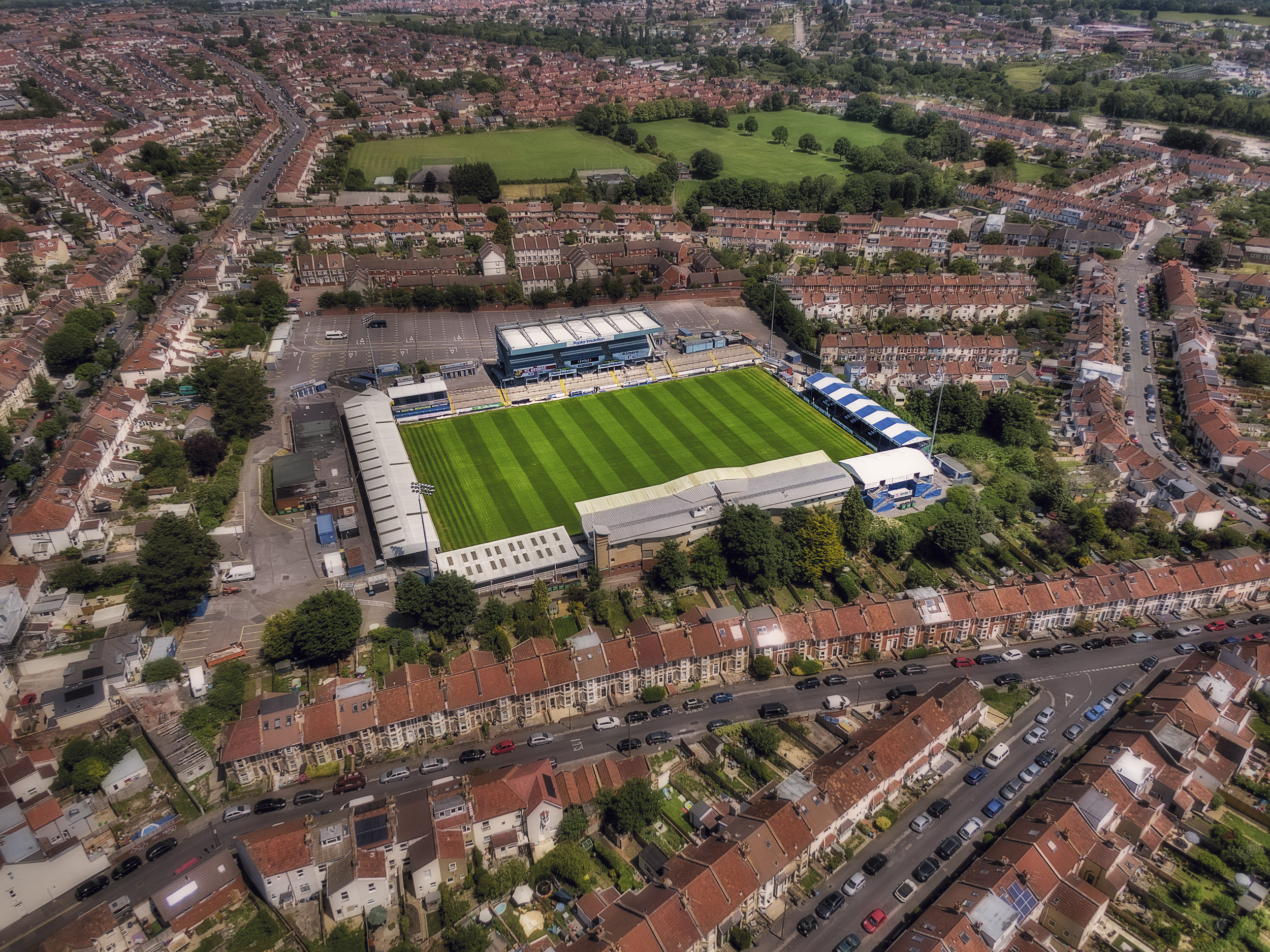Aerial Photograph of Bristol Rovers - Memorial Stadium