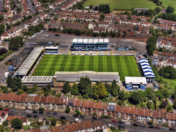 Aerial Photograph of Bristol Rovers - Memorial Stadium