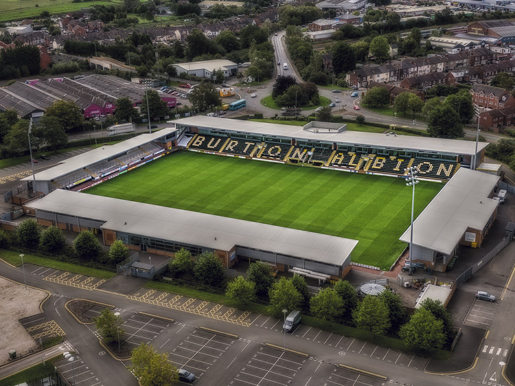 Aerial Photograph of Burton Albion - Pirelli Stadium