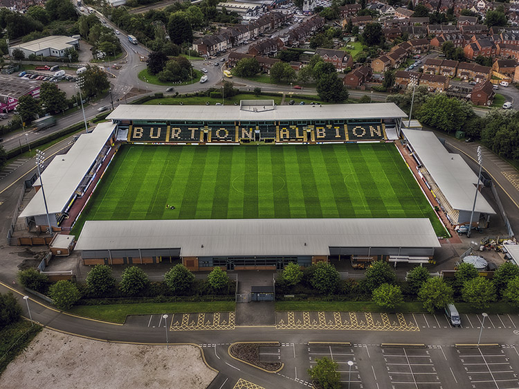 Aerial Photograph of Burton Albion - Pirelli Stadium