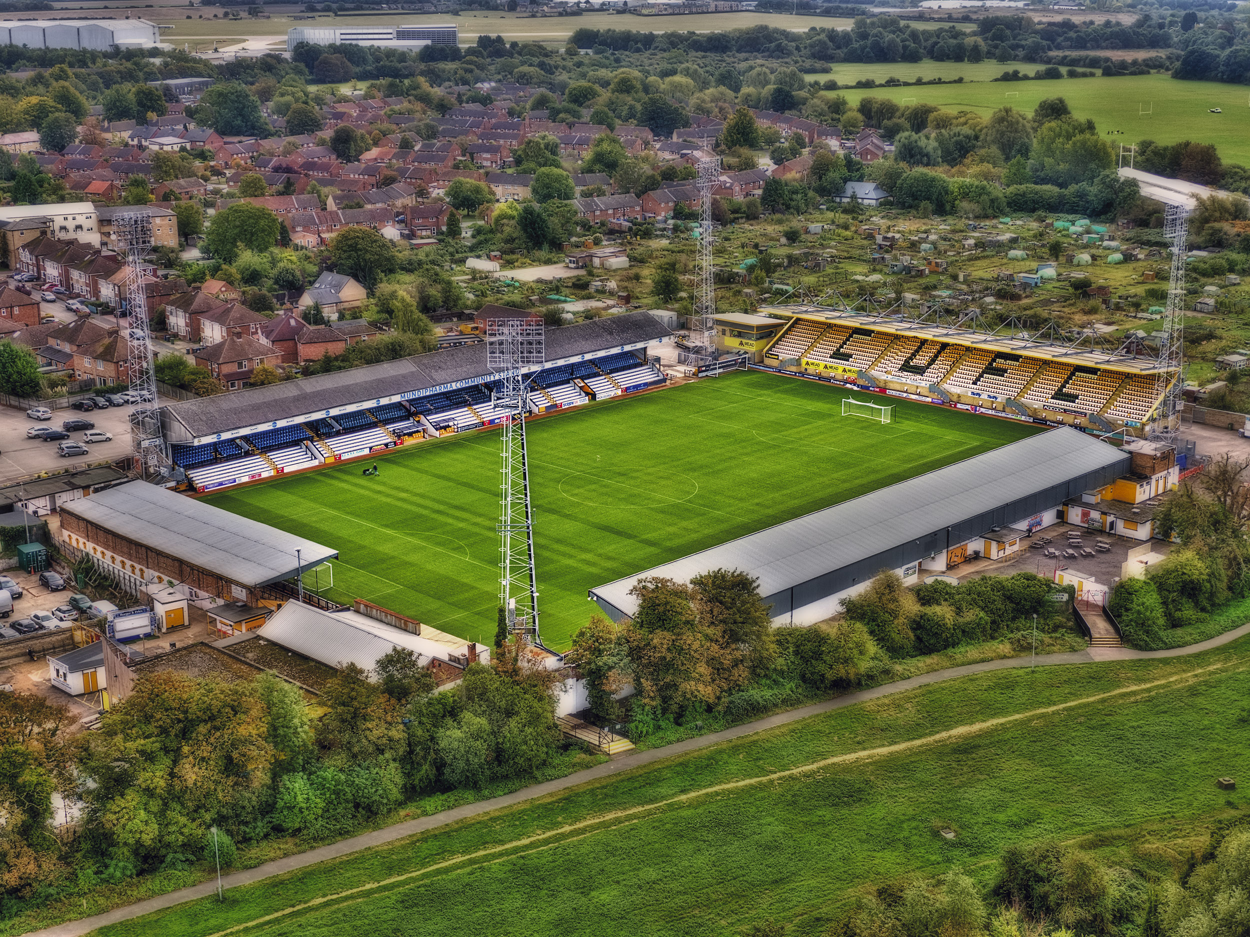 Aerial Photograph of Cambridge United - Abbey Stadium