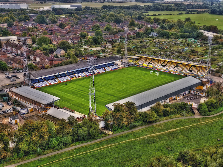 Aerial Photograph of Cambridge United - Abbey Stadium