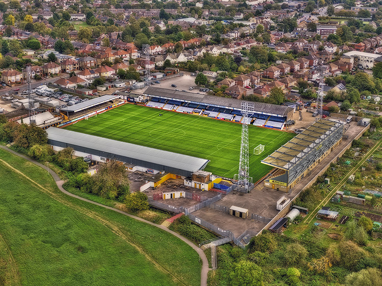 Aerial Photograph of Cambridge United - Abbey Stadium