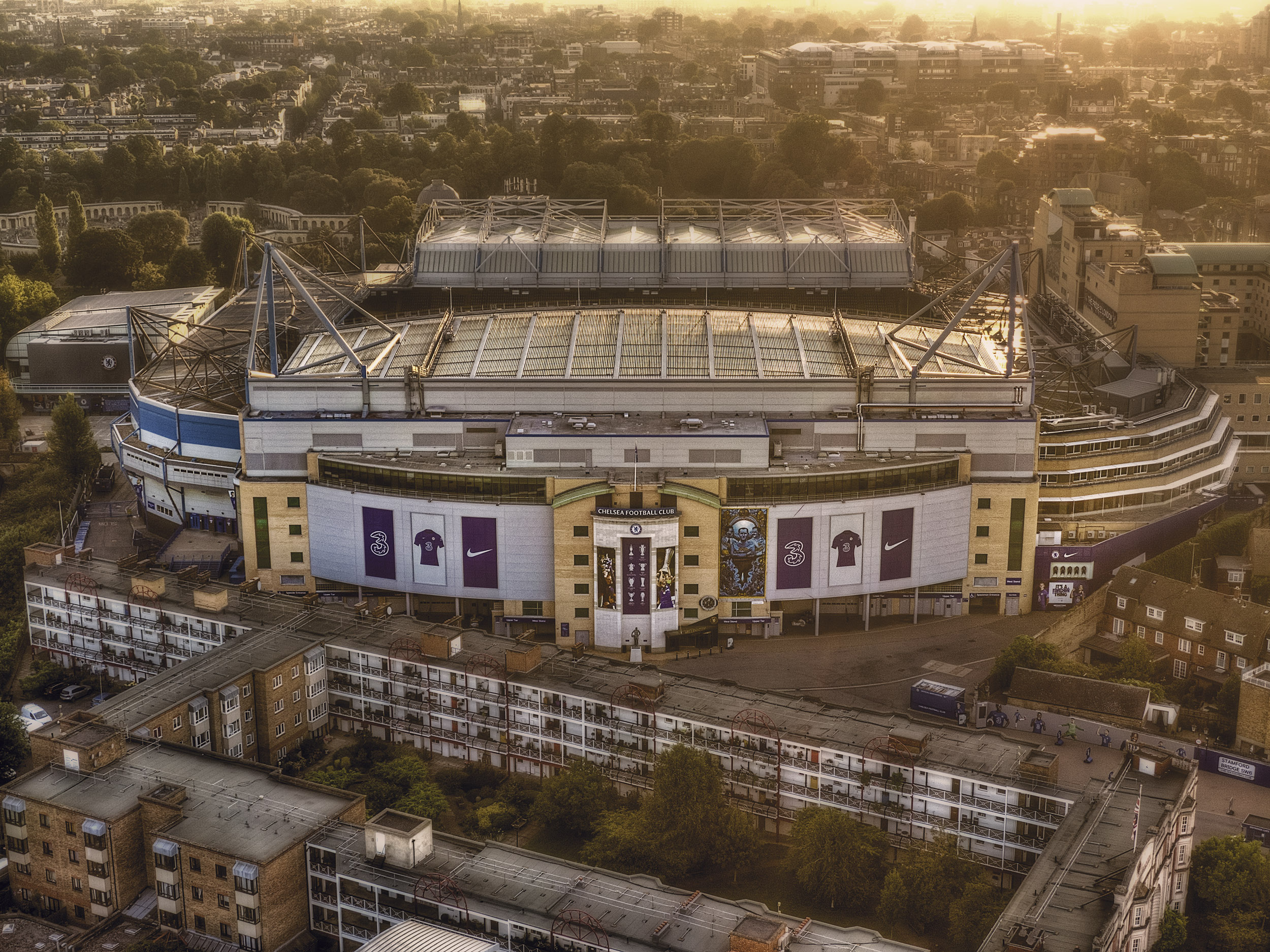 Aerial Photograph of Chelsea - Stamford Bridge