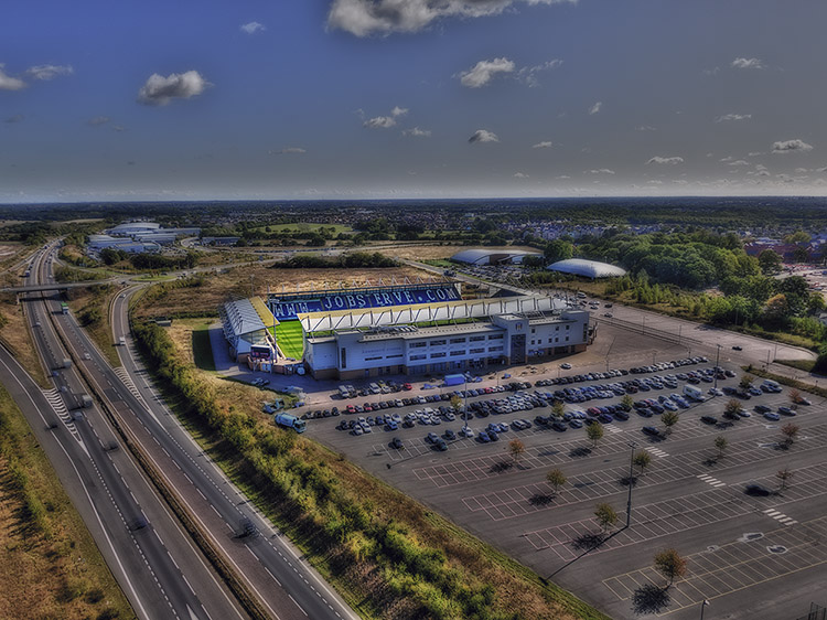Aerial Photograph of Colchester United - Weston Homes Community Stadium