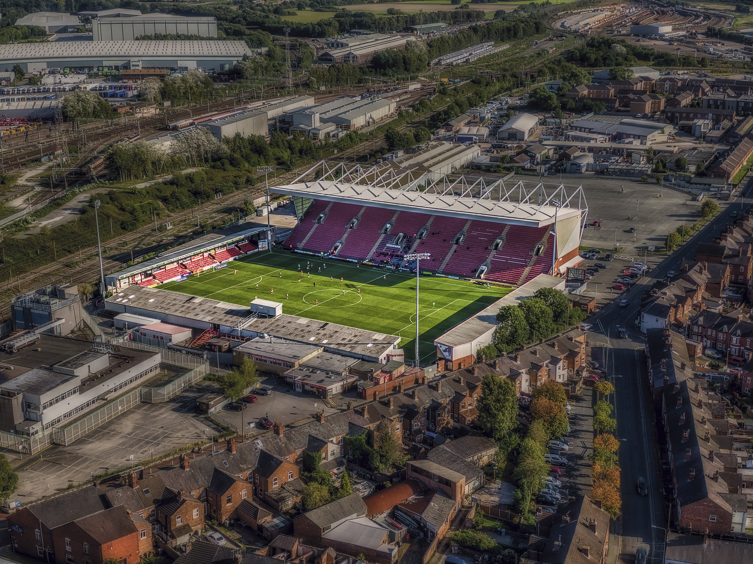 Aerial Photograph of Crewe Alexandra - Alexandra Stadium
