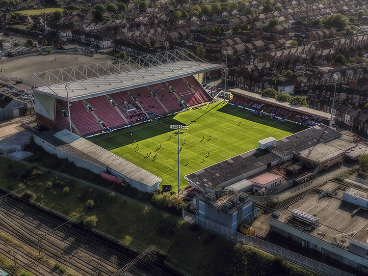 Aerial Photograph of Crewe Alexandra - Alexandra Stadium