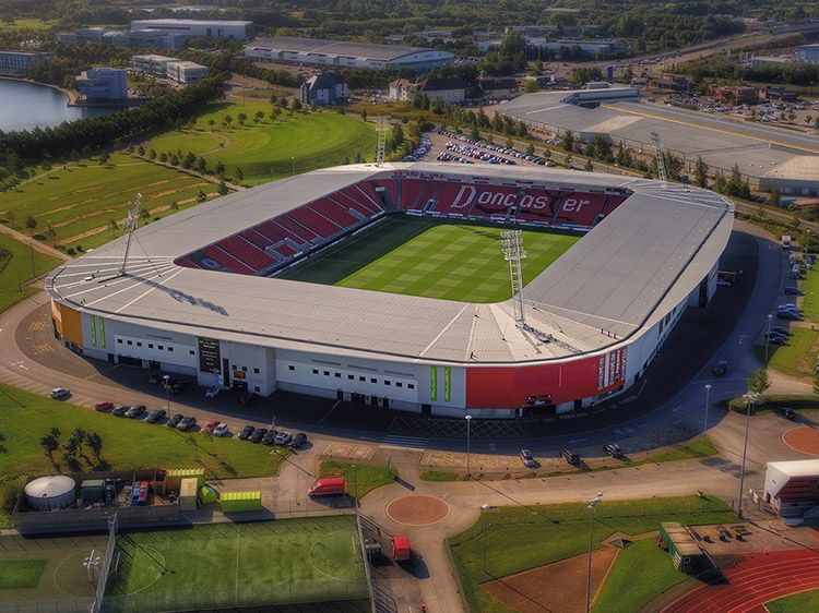 Aerial Photograph of Doncaster Rovers - Keepmoat Stadium
