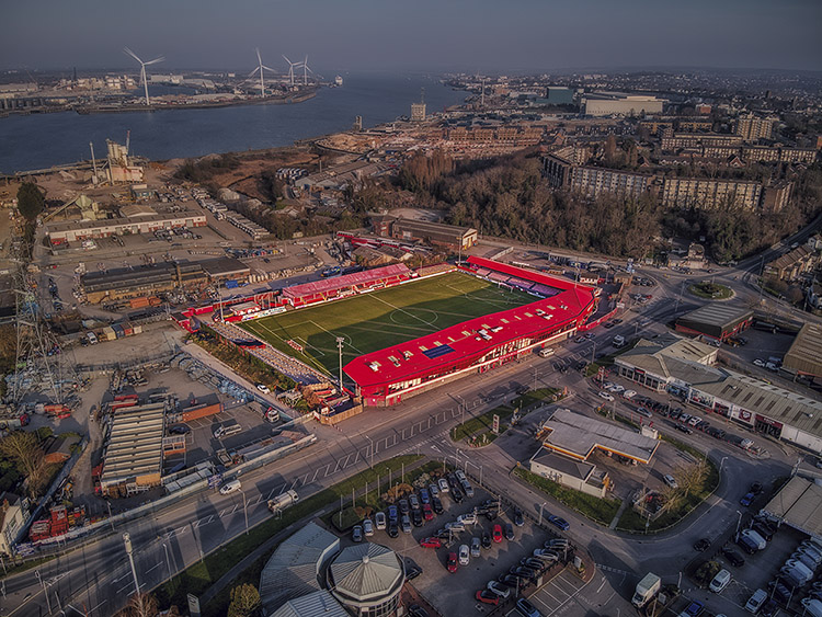 Aerial Photograph of Ebbsfleet United - Stonebridge Road