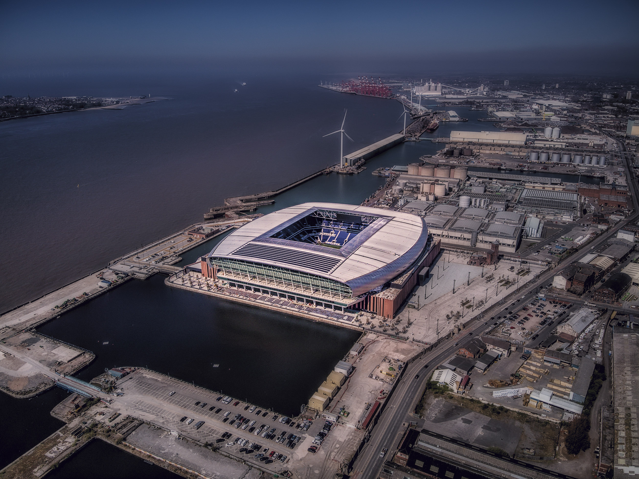 Aerial Photograph of Everton - Everton Stadium