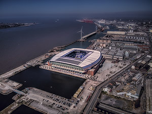 Aerial Photograph of Everton - Everton Stadium