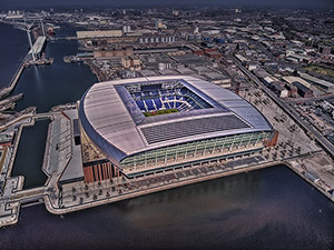 Aerial Photograph of Everton - Everton Stadium
