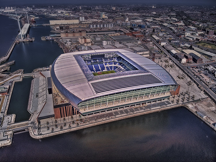 Aerial Photograph of Everton - Everton Stadium