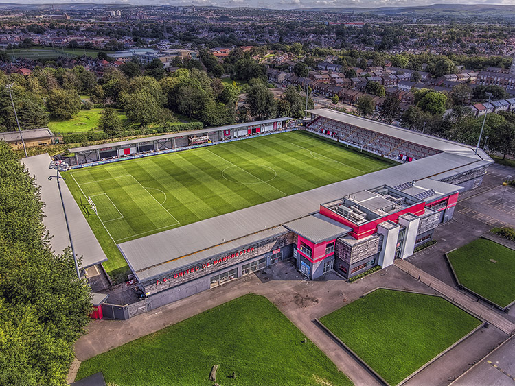 Aerial Photograph of FC United of Manchester - Broadhurst Park