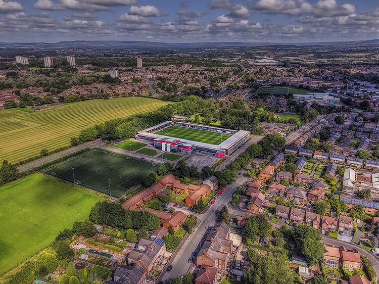 Aerial Photograph of FC United of Manchester - Broadhurst Park