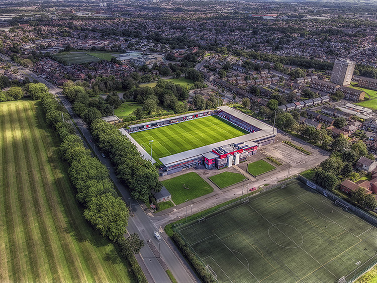 Aerial Photograph of FC United of Manchester - Broadhurst Park