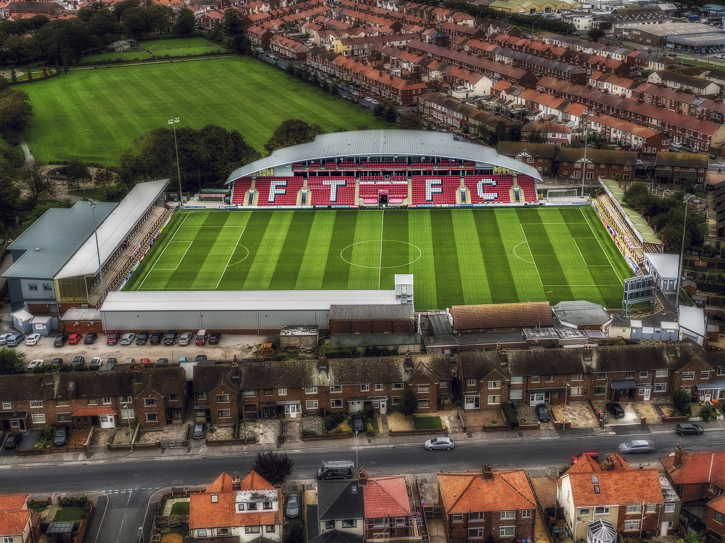 Aerial Photograph of Fleetwood Town - Highbury Stadium