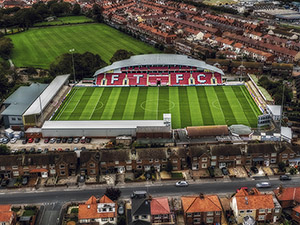 Aerial Photograph of Fleetwood Town - Highbury Stadium