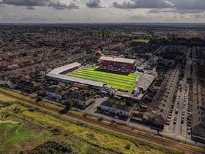 Aerial Photograph of Grimsby Town - Blundell Park