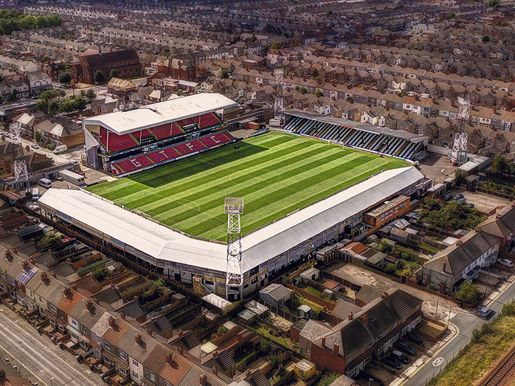 Aerial Photograph of Grimsby Town - Blundell Park