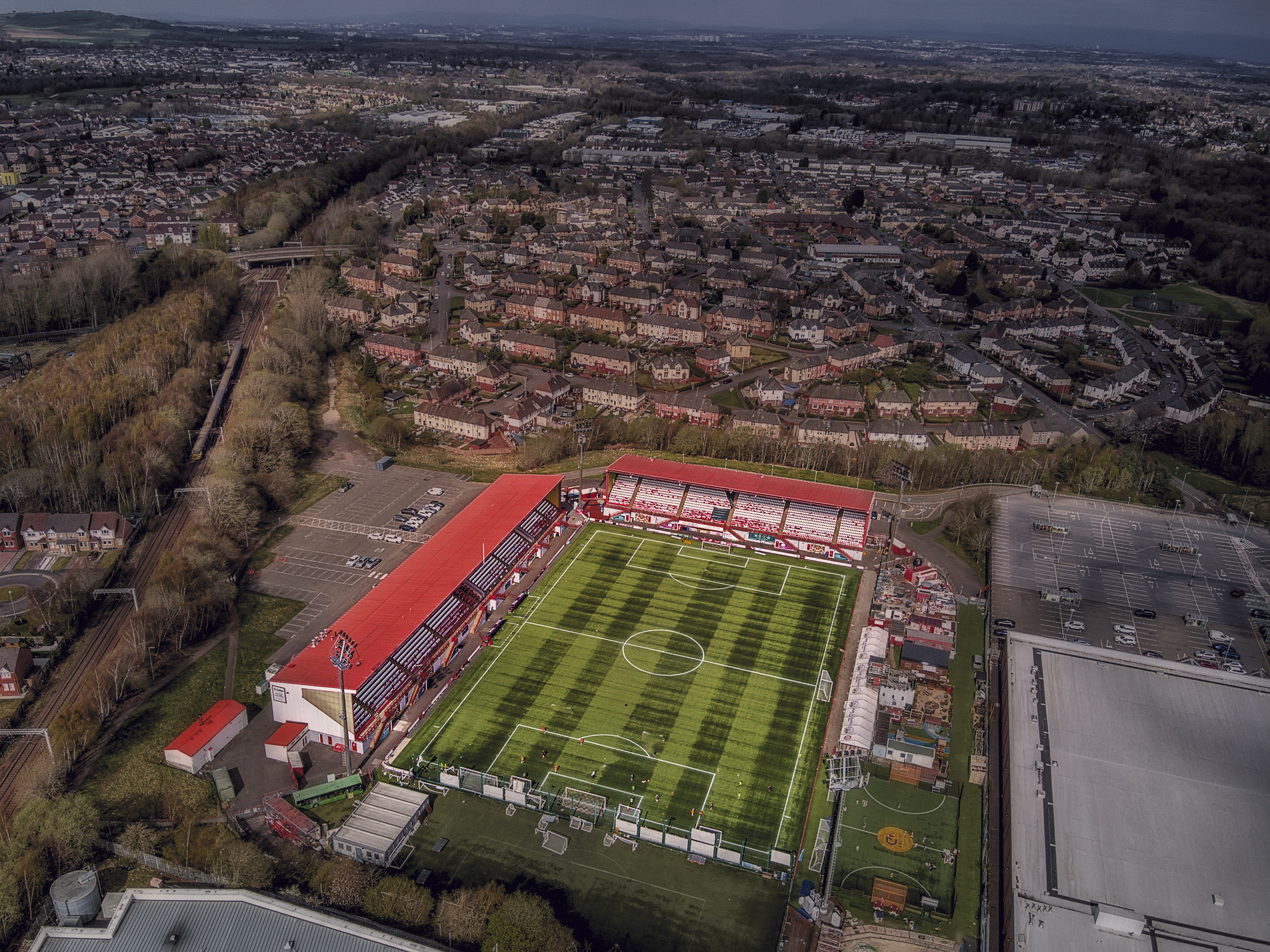 Aerial Photograph of Hamilton Academical - New Douglas Park