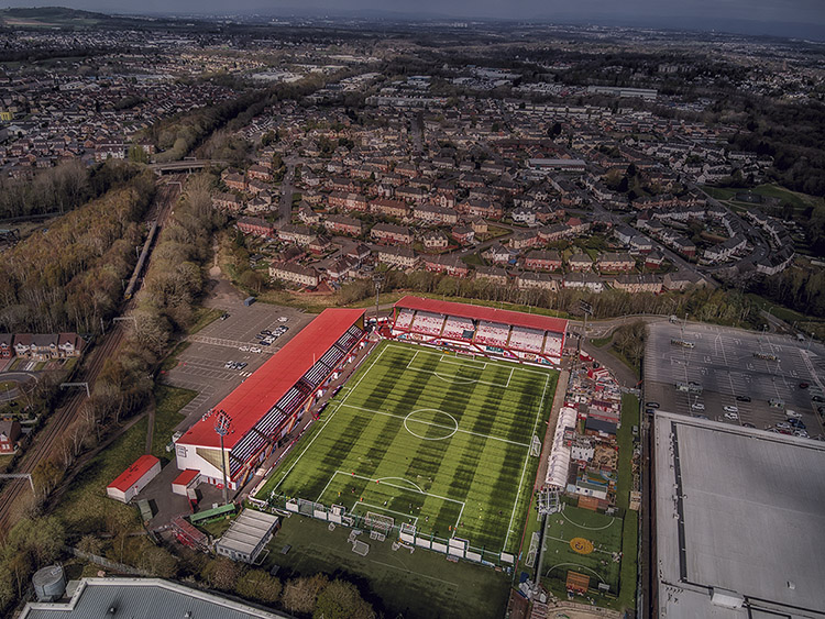 Aerial Photograph of Hamilton Academical - New Douglas Park