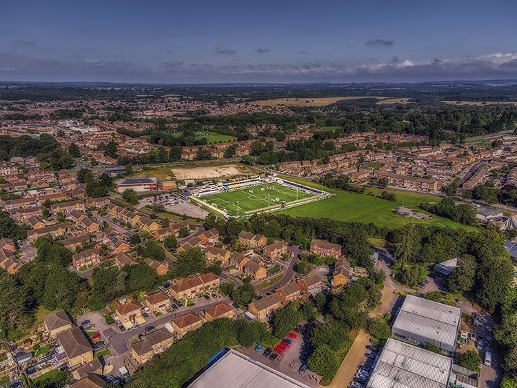 Aerial Photograph of Havant & Waterlooville - Draper Tools Community Stadium